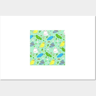 Lineolated Parakeet Pattern Posters and Art